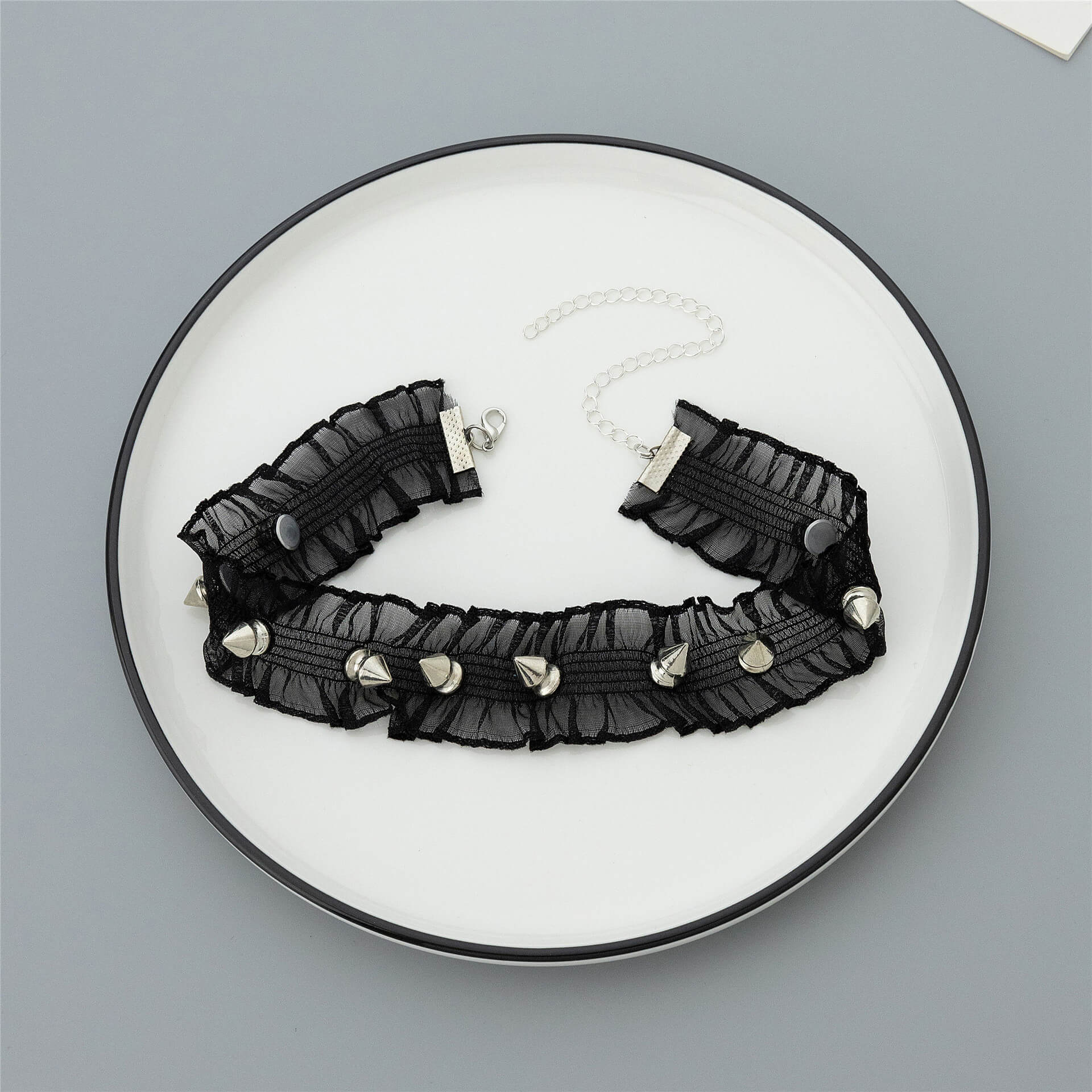 Black Punk Lace Choker - Femboy Fashion