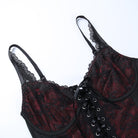 Black red sexy gothic camisole top details