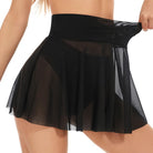 Femboy In Black See Through Skirt And Panty Set