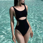 Sexy All Black One Piece Swimsuit - Femboy Fashion