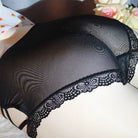 Black Sexy Camel Toe Boyshort Panty With Bell Back