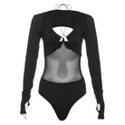 Black sexy corset bodysuit set