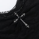 Black sexy gothic camisole top details