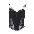 Black sexy gothic camisole top