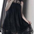 Black Sexy Lace Chemise Lingerie - Femboy Fashion