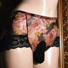 Sissy Oversize Floral Print Pouch Panties - Femboy Fashion