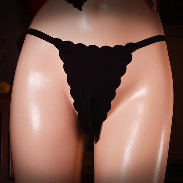 Black Sexy Sissy Pouch Thong Panties - Femboy Fashion