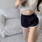 Femboy in Navy Sport Short Shorts - Femboy Fashion