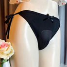 Black string hiding gaff panties