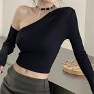 Black T-Shirt Long Sleeve - Femboy Fashion