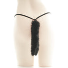 Black Thong Panty With Cat Tail For Femboy