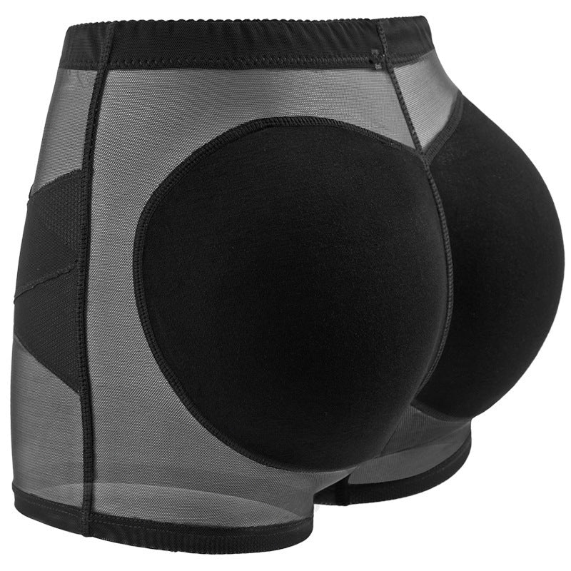 Black translucent butt lifter boyshorts panties