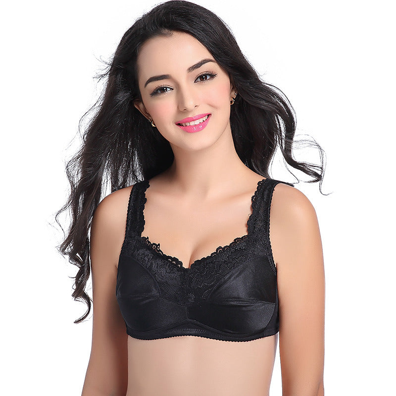 Femboy Wear a Black Wireless Lace Strap Cotton Pocket Bra - Femboy Fashion