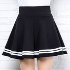 Black With White Stripes Femboy Skirt - Femboy Fashion