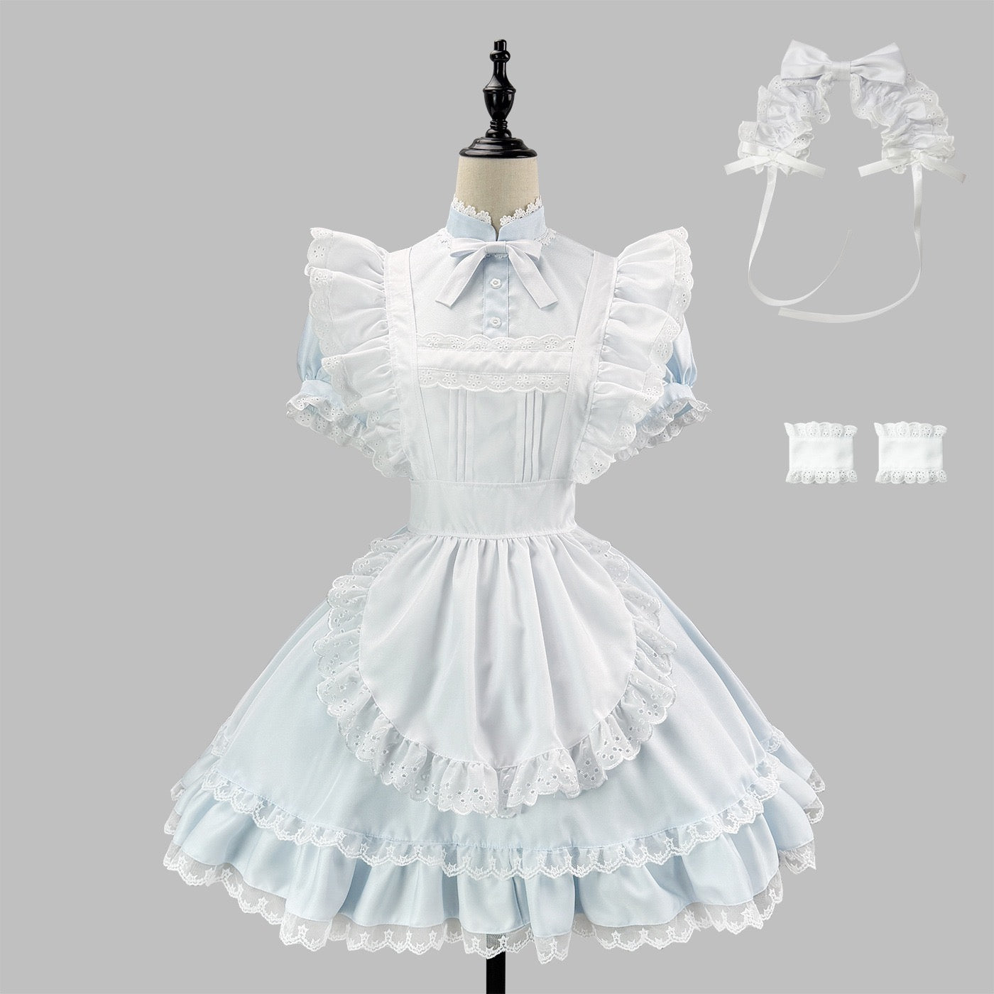 Blue And White Maid Dress - Femboy Fashion