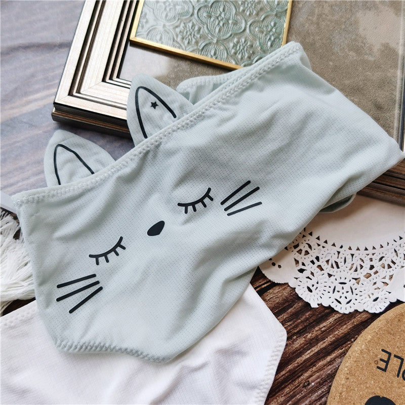 Blue cute cat panties with ears