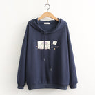 Navy Blue Cute Dog Hoodie For Femboy - Femboy Fashion