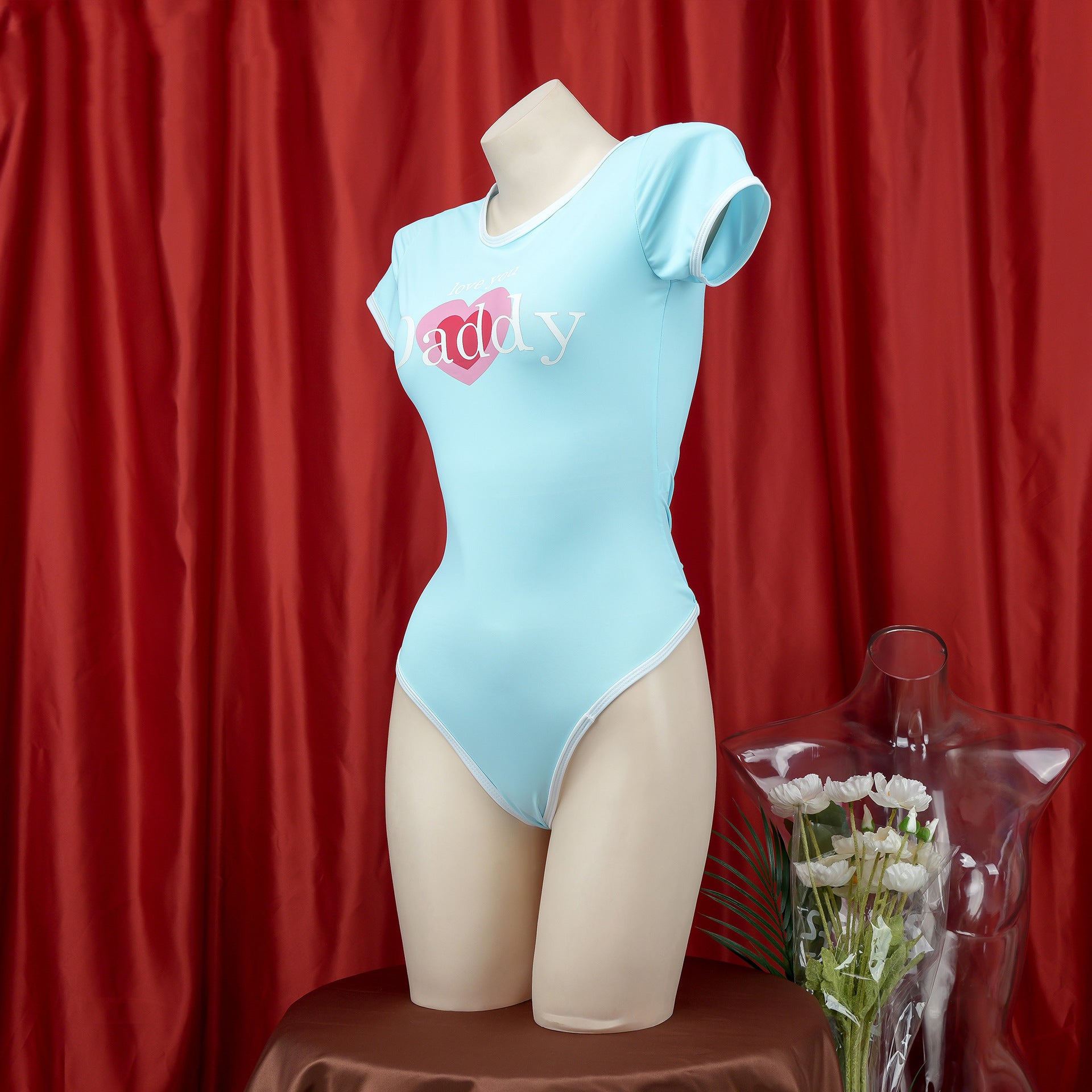 Blue Daddy Bodysuit Lingerie - Femboy Fashion