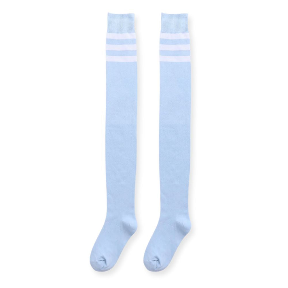 80CM Blue Extra Long Thigh High Socks