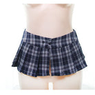 Plaid Pleated Super Mini Skirt Back - Femboy Fashion