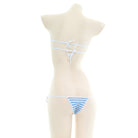 Blue Stripe Bikini Back - Femboy Fashion