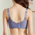 Blue Wireless Lace Pocket Bra Back - Femboy Fashion