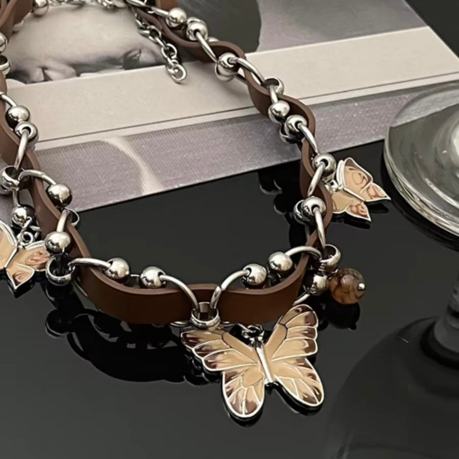 Brown Butterfly Choker - Femboy Fashionin