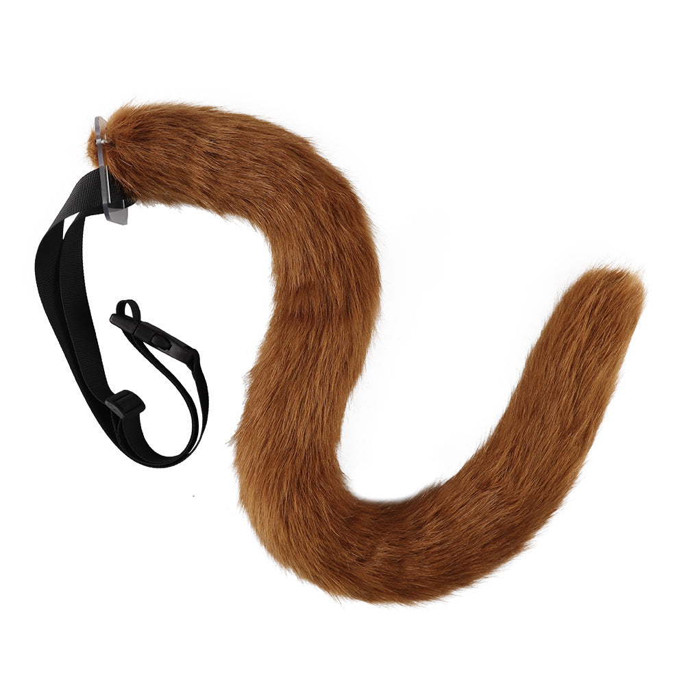 Brown femboy cat tail