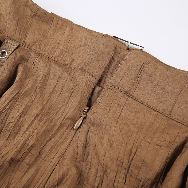 Brown Tiered Short Skirt - Femboy Fashion