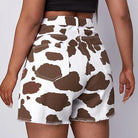 Femboy in Coffee And White Cow Print Short Back - Femboy Fashion