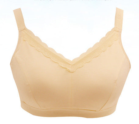 Beige Wireless Pocket Bra for Femboy - Femboy Fashion