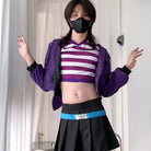 Femboy wear a cosplay astolfo purple outfits