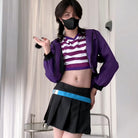 Femboy wear a cosplay astolfo purple outfits set