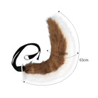 Cotton brown and white fox tail and ears