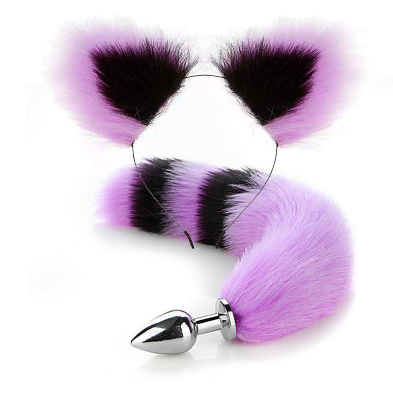 Fox Tail Butt Plug And Ears 2 Piece Set - Femboy Fashion