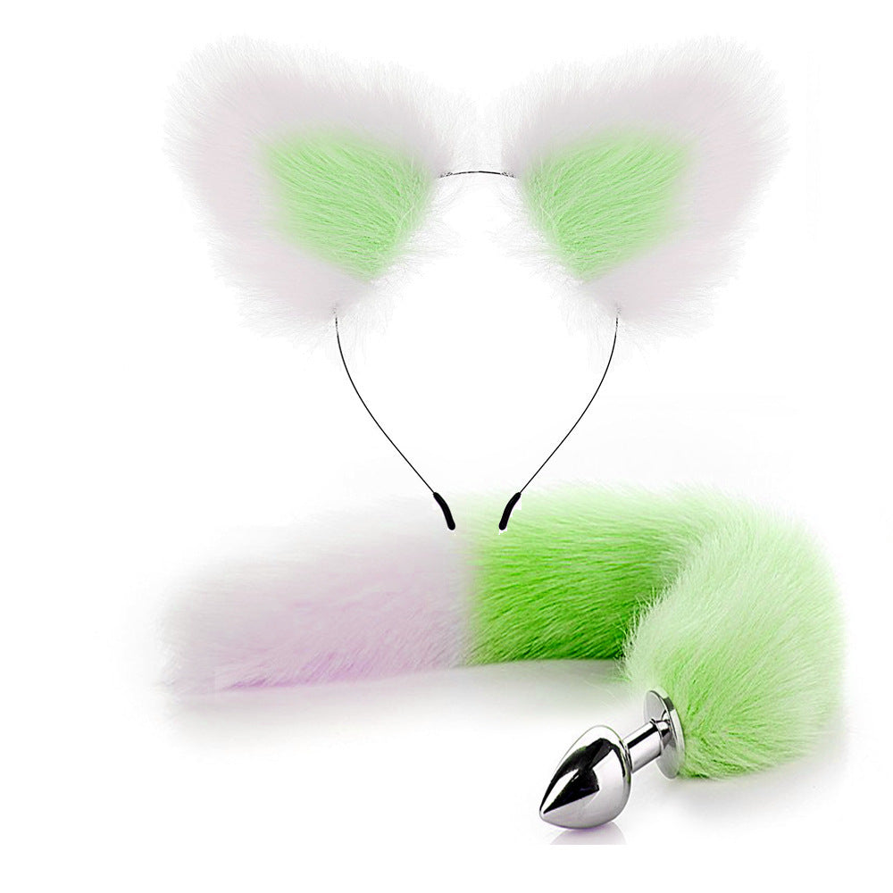 Fox Tail Butt Plug And Ears 2 Piece Set - Femboy Fashion