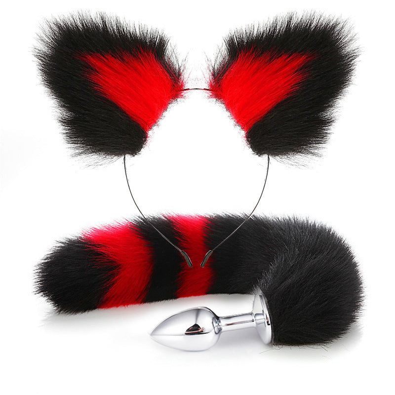 Fox Tail Butt Plug And Ears 2 Piece Set - Femboy Fashion