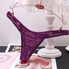 Purple Femboy See Through Thong Back - Femboy Fashion