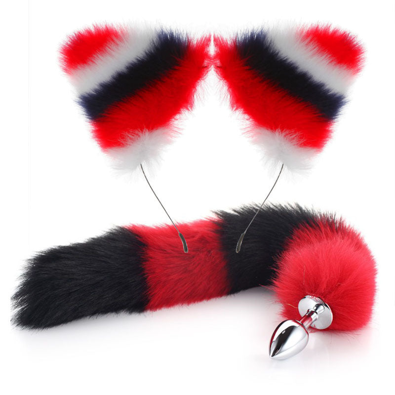 Fox Tail Butt Plug And Ears 2 Piece Set - Femboy Fashion