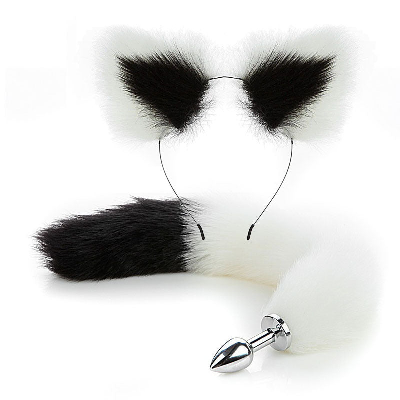 Fox Tail Butt Plug And Ears 2 Piece Set - Femboy Fashion