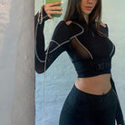 Sexy Turtleneck Long Sleeve Crop Top - Femboy Fashion