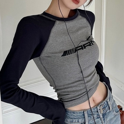 Slim Fit Crop Top Long Sleeve - Femboy Fashion