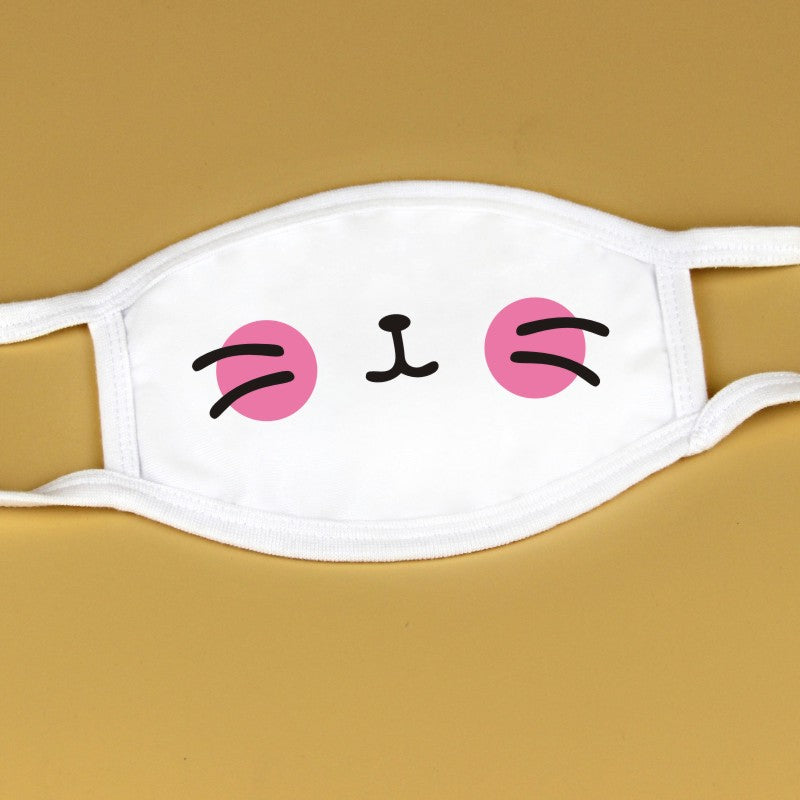 Kawaii Anime White Face Masks - Femboy Fashion