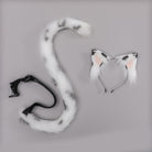 Black and White Cow Cat Ear Headband And Tail Set - Femboy Fashion