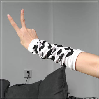 Femboy Cow Print Arm Warmers