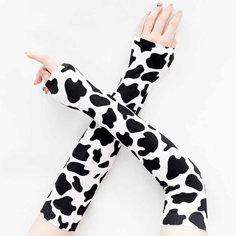 Cow Print Arm Warmers - Femboy Fashion