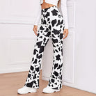 Cow Print Flare Pant - Femboy Fashion