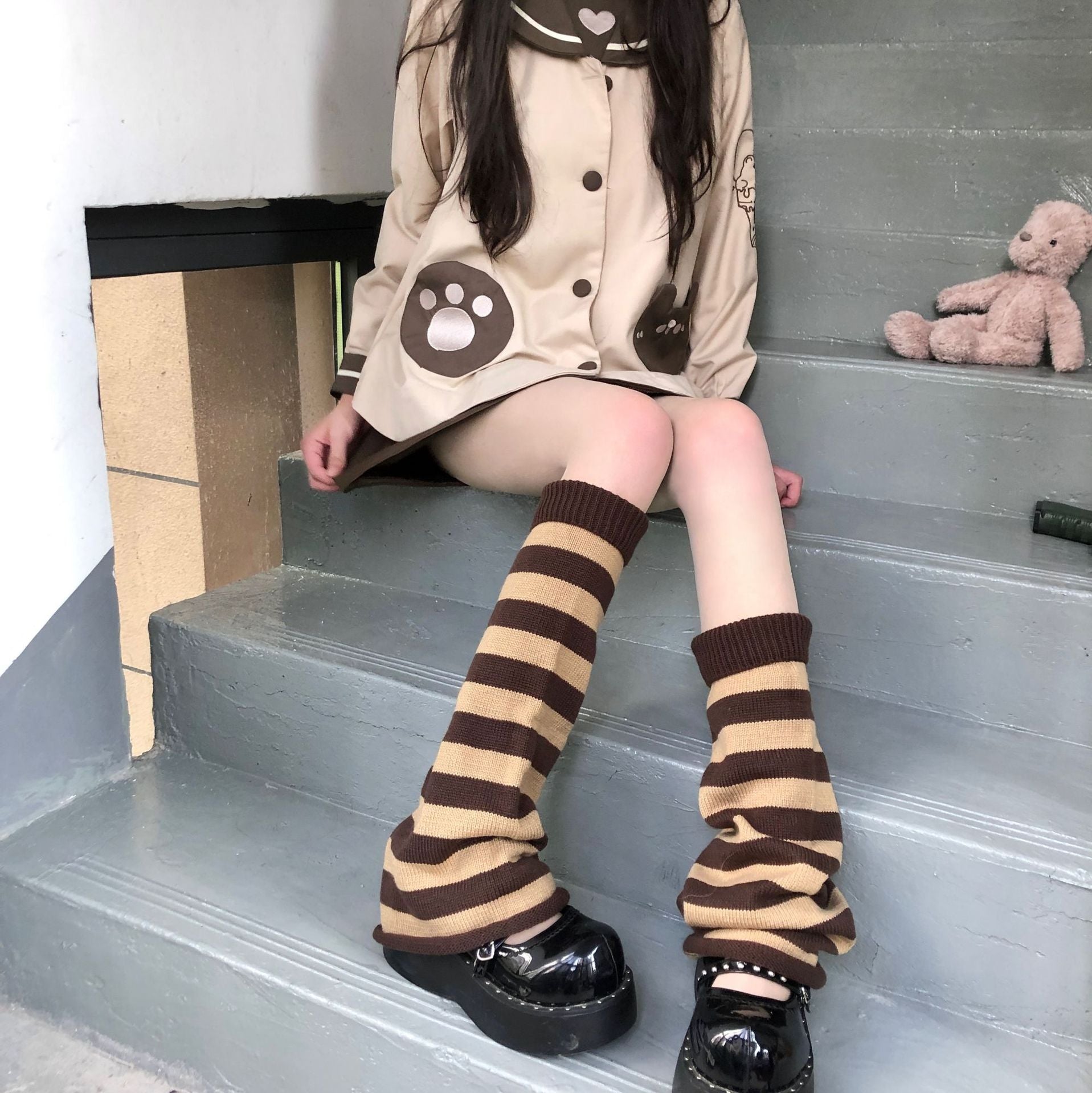 Striped Leg Warmers - Femboy Fashion