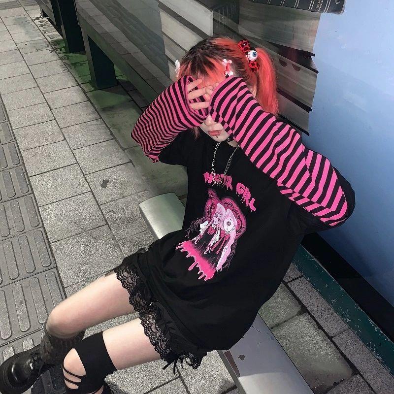 Goth Long Sleeve T-Shirts - Femboy Fashion