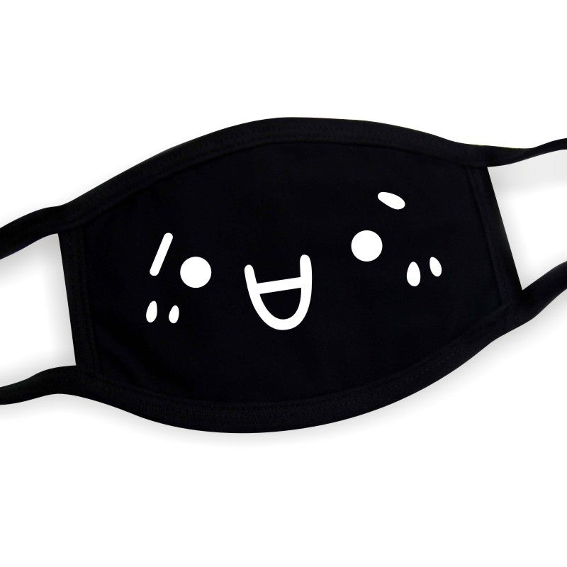 Kawaii Anime Black Face Masks - Femboy Fashion